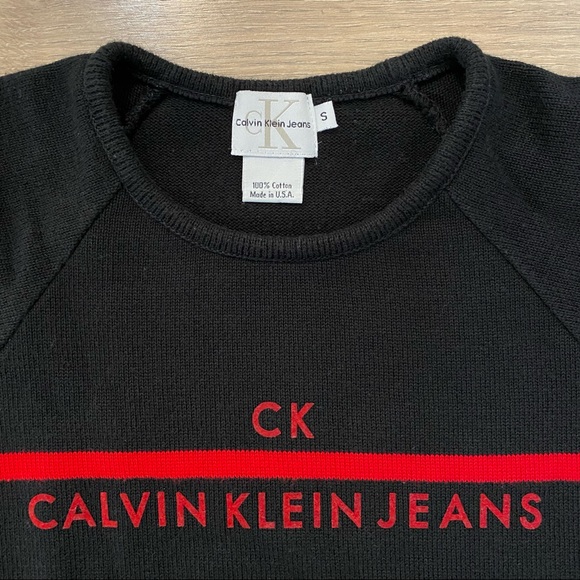 Calvin Klein Jeans Black Knit T Shirt - Picture 3 of 3